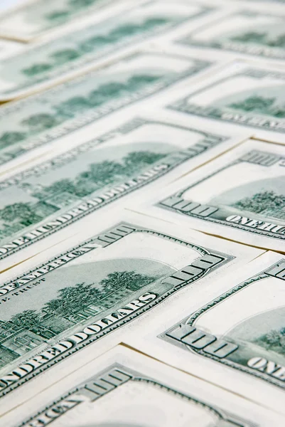 Peníze pozadí americké sto dolarové bankovky — Stock fotografie