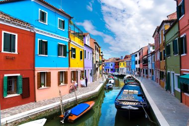 Venedik, burano Adası canal