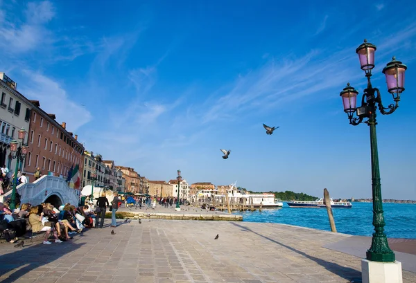 Malerische Strandpromenade von Venedig — Stockfoto