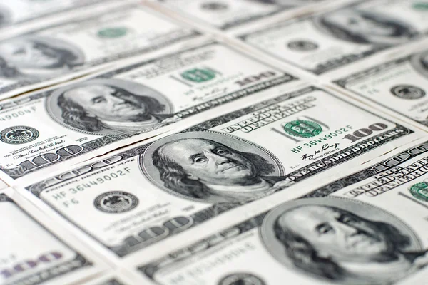 Background with money american hundred dollar bills — Stock Photo, Image