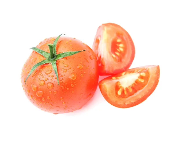 Fresh tomato isolated on white background — Stock Photo, Image