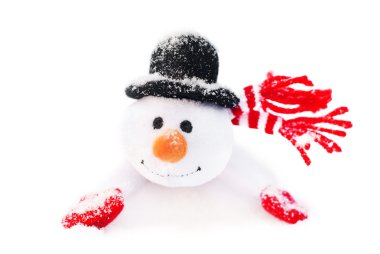 mutlu kış yılbaşı kardan adam