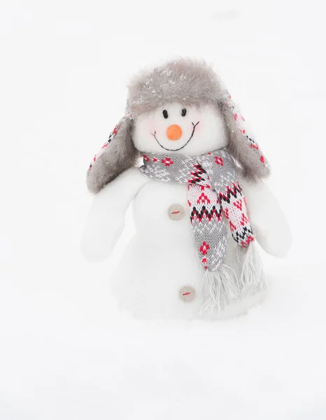 Happy zimní sněhulák — Stock fotografie