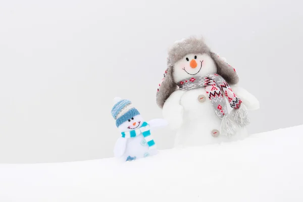 행복 한 겨울 눈사람 — 스톡 사진