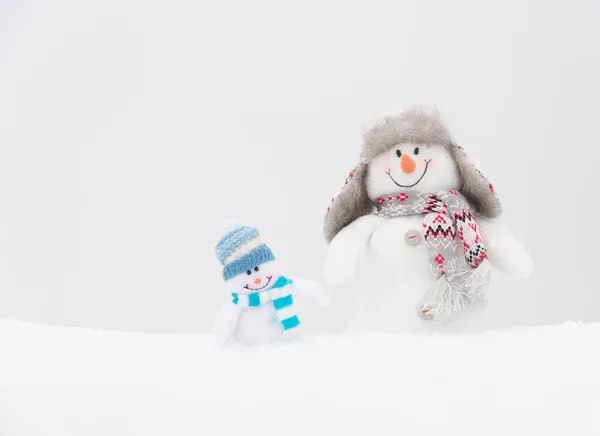 Bonhomme de neige hiver heureux — Photo