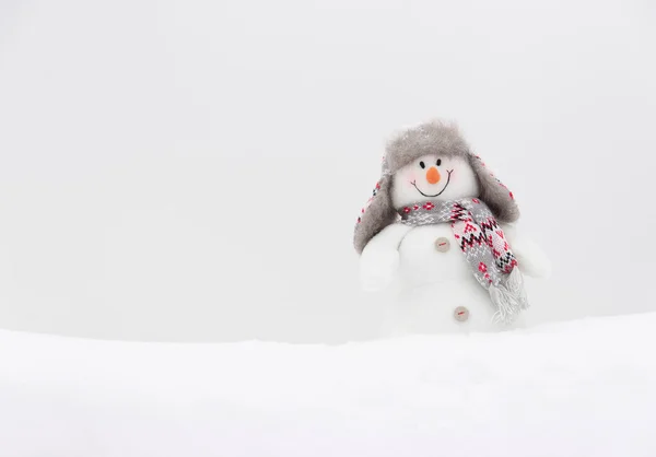 Froher Winterschneemann — Stockfoto