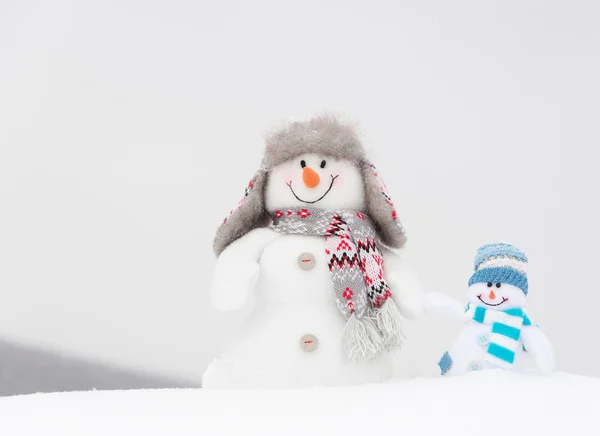 Bonhomme de neige hiver heureux — Photo