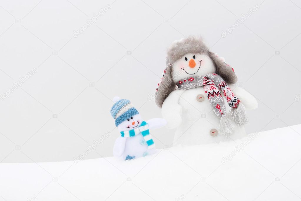 Happy winter snowman