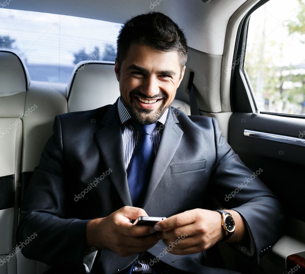 Businessman in the car