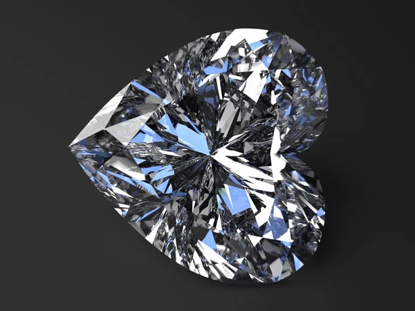 아름 다운 심장 모양의 다이아몬드 스톡 이미지