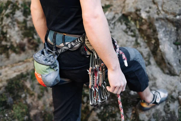 Rock Climbing Vertical Flat Wall — Stock Photo, Image