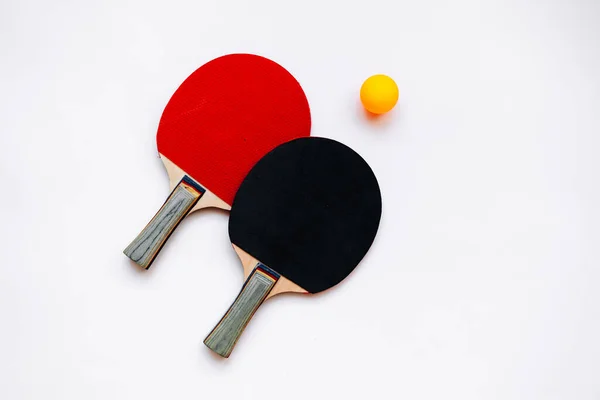 Pin Pong Gummi Och Boll — Stockfoto