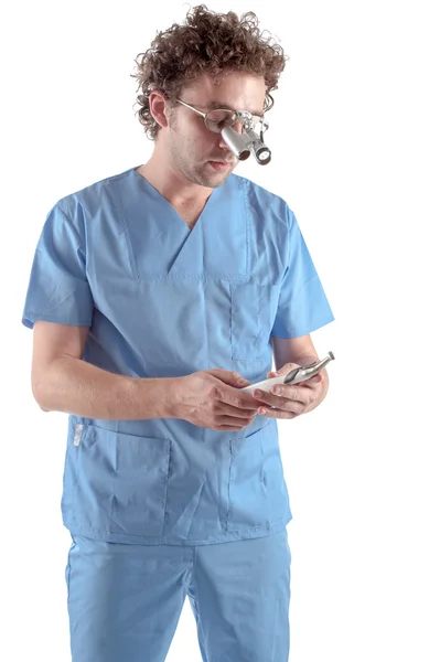 Isolated shot of male doctor on white background — Stock Photo, Image