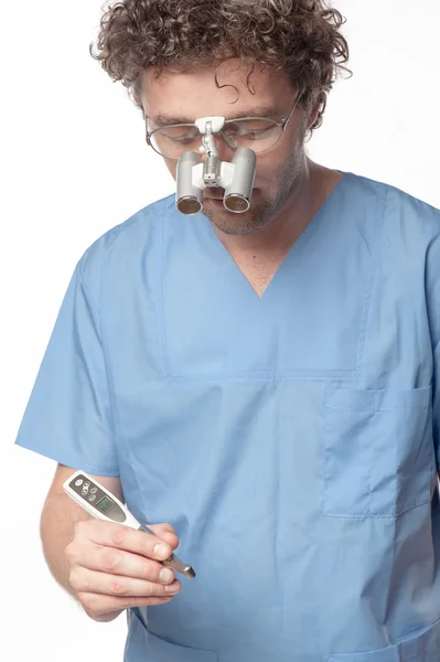 Isolated shot of male doctor on white background — Stock Photo, Image