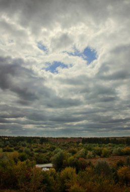 Sonbaharda güzel Ukrayna ormanları