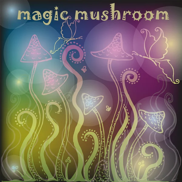 sihirli mantar ile arka plan