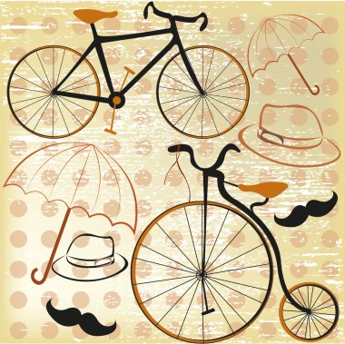 tüvit bir stilde eski bisiklet sürmek