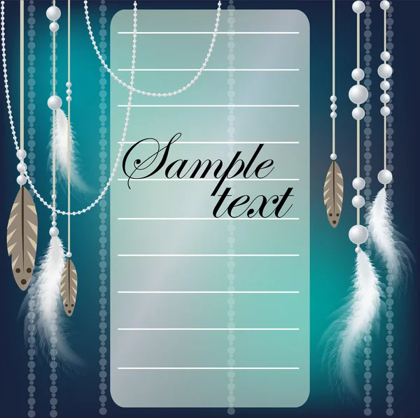 tüyleri ve boncuk metin için arka plan