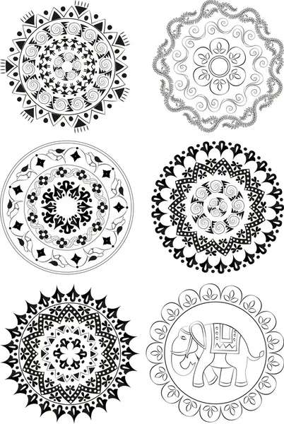 etnik desen ve mandalalar set