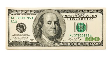Dollar bills U.S. on white background clipart