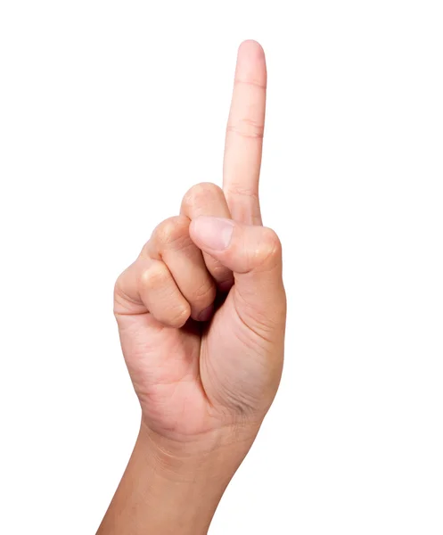 Imagem do número de dedo das mãos direitas da mulher contadora (1 ) — Fotografia de Stock