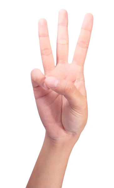 Kadının sağ el parmak sayılması (3 görüntü)