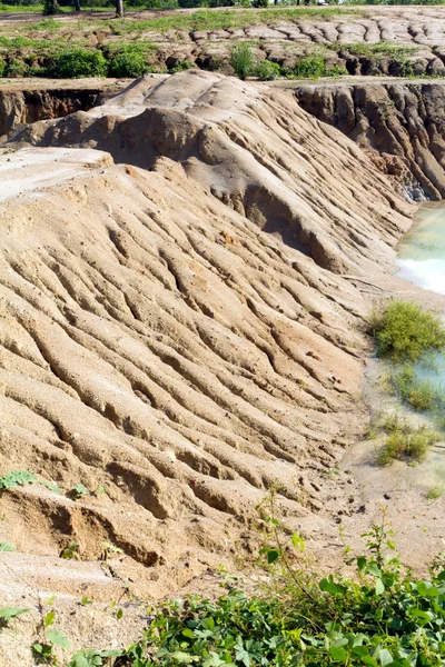Эрозия почвы из-за чрезмерного выпаса — стоковое фото