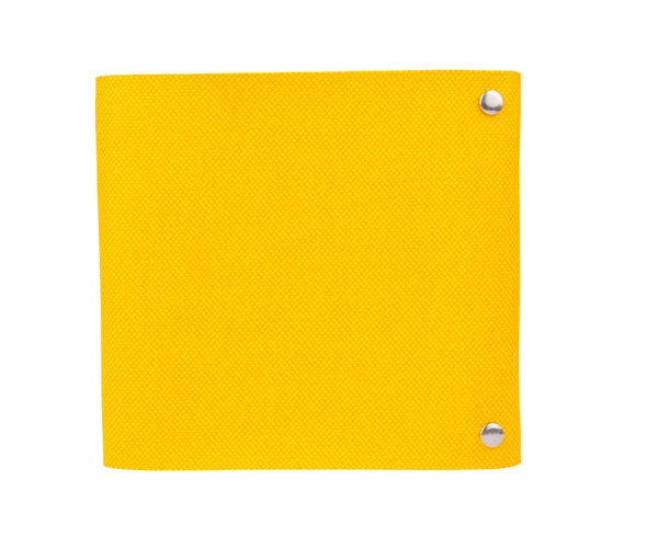 Carnet de notes design moderne cuir jaune — Photo