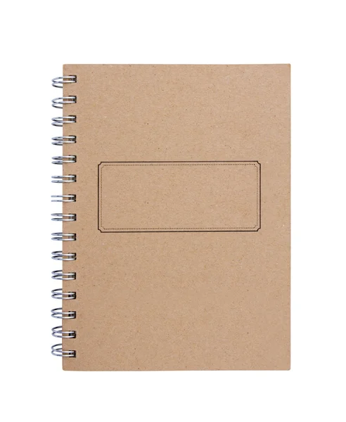 Vorderseite Notizbuch aus recyceltem Papier — Stockfoto