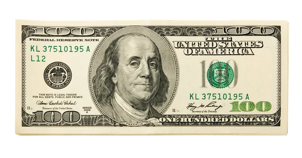 Доларових купюр США на білому тлі Ліцензійні Стокові Фото