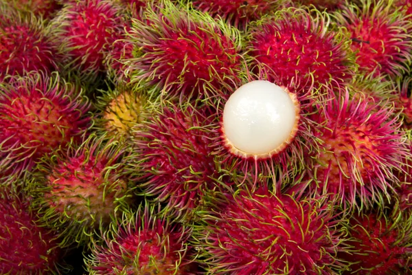 Trópusi gyümölcs, rambutan. Jogdíjmentes Stock Képek