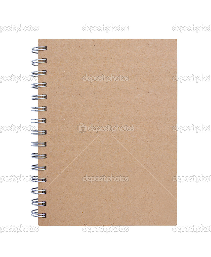 Recycled paper notebook front cover