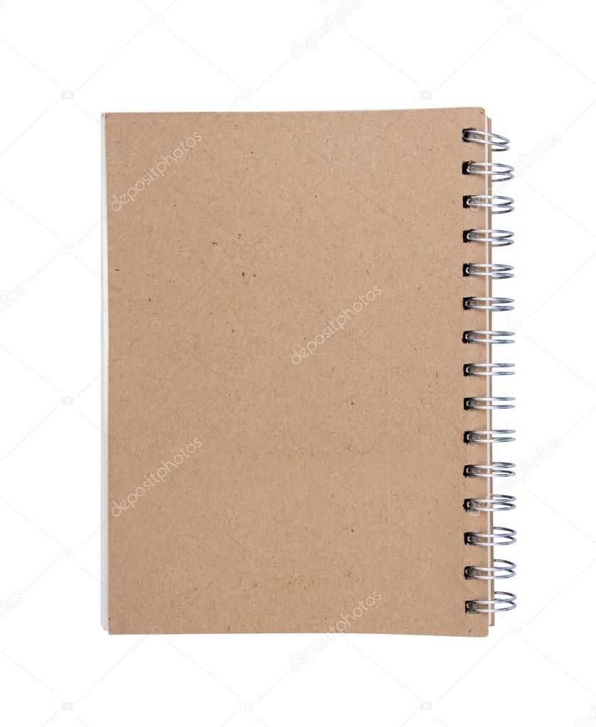 Recycled paper notebook back cover
