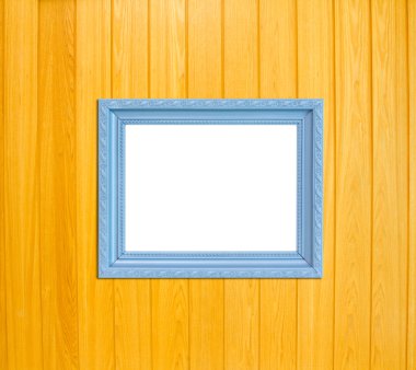 ahşap zemin üzerinde gri vintage fotoğraf çerçevesi