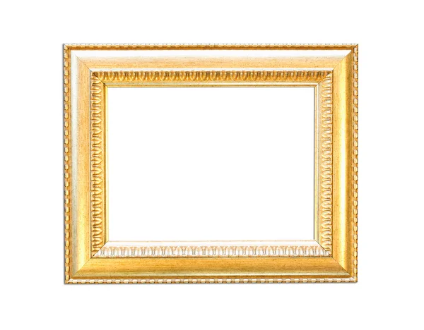 Gold Vintage picture frame on white background — Stock Photo, Image