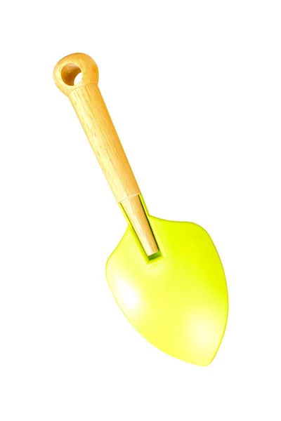 Green toy spade — Stock Photo, Image