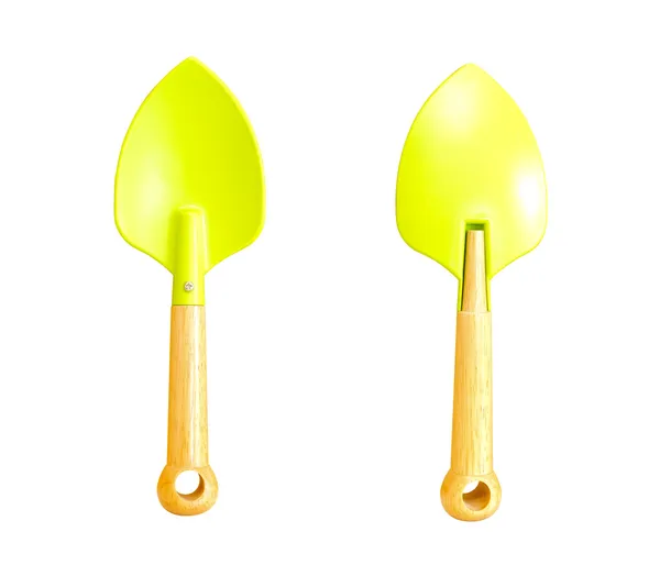 Green toy spade — Stock Photo, Image