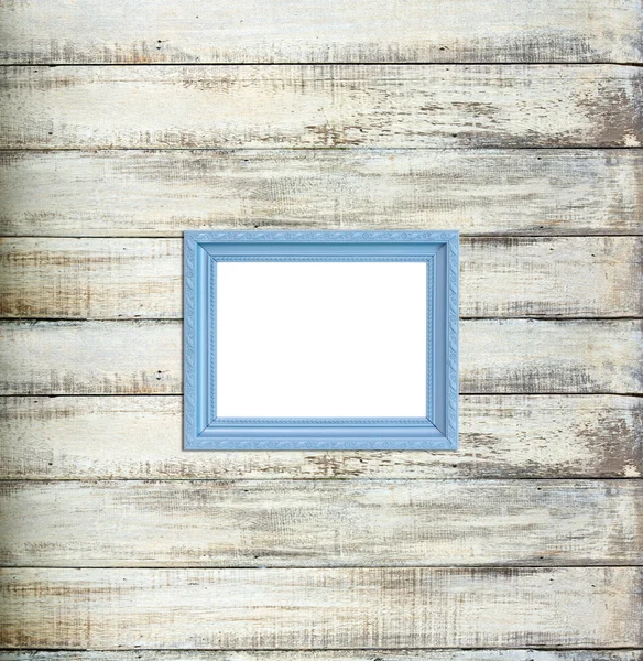 Gray Vintage picture frame on old wood background