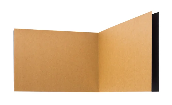 Caderno de papel reciclado de página aberta — Fotografia de Stock