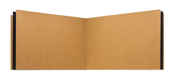 Открыть страницу Переработанная бумажная тетрадь — стоковое фото