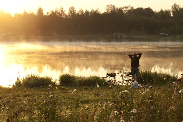 Ranní rybaření — Stock fotografie