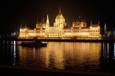 nacht uitzicht op Boedapest