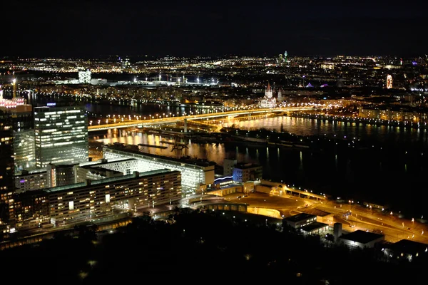 Vue nocturne de Vienne — Photo