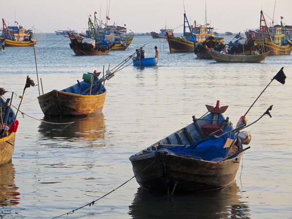 Fishing boats in Mui Ne Vietnam
