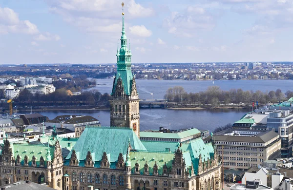 Hamburg cityview — Stockfoto