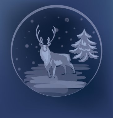 Noel ayakta raindeer arka plan