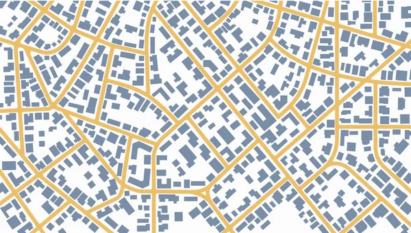地図の建物の上からの眺め 上から街の詳細ビュー 街のトップビュー 抽象的な背景 地図ナビゲーション — ストックベクタ