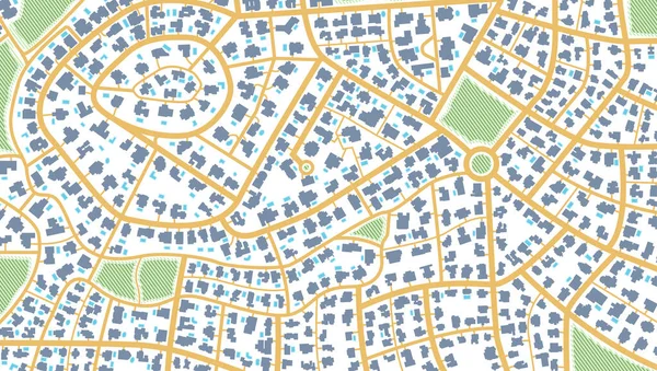 地図上からの眺め建物の上からの眺め 上から街の詳細ビュー 街のトップビュー — ストックベクタ