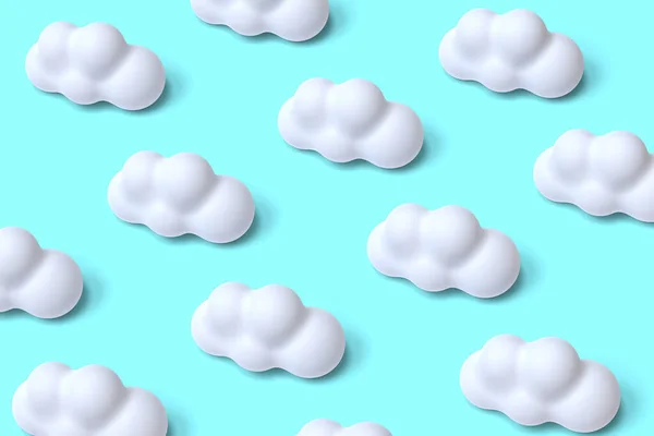 Nubes Brillantes Patrón Fondo Ilustración — Foto de Stock