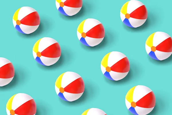 Beach Balls Pattern Background Illustration — Stockfoto